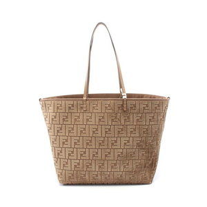 FENDI Roll Tote Bag Jacquard Velvet Brown